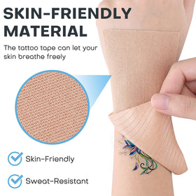 Udefineit applied on forearm hiding tattoo with a matte, skin-like finish