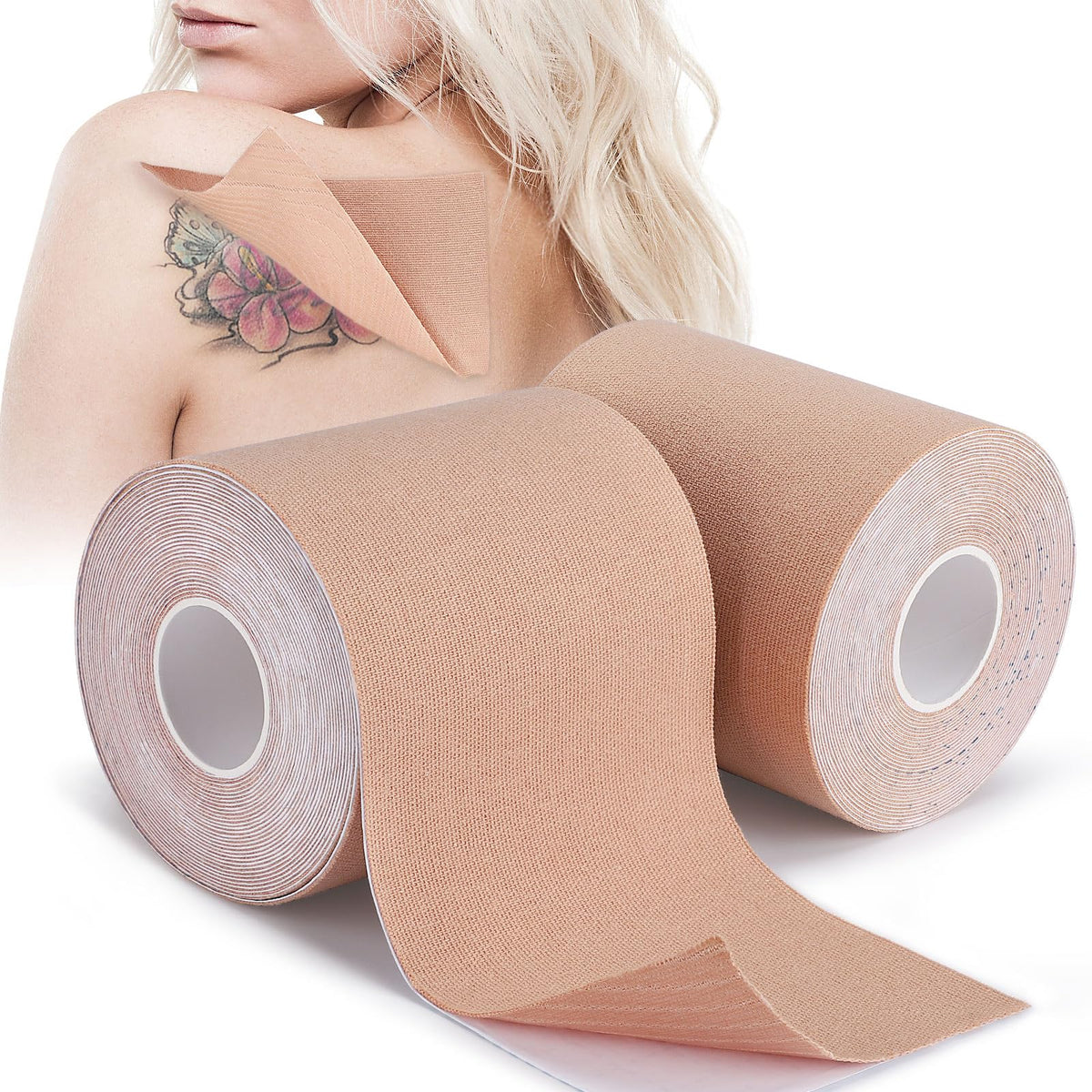 Udefineit front packaging showing two light tan tape rolls and labels for neat storage