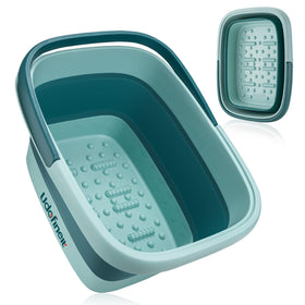 Udefineit size comparison with a foot to show roomy fit and comfortable soaking area