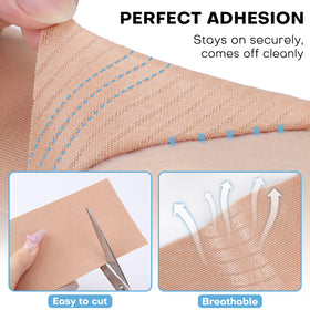 Udefineit water-resistant demonstration with tape staying put under running water