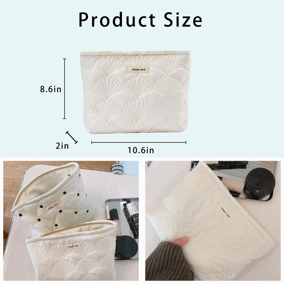 uekeboag close-up of quilted texture and stitching highlighting durable construction