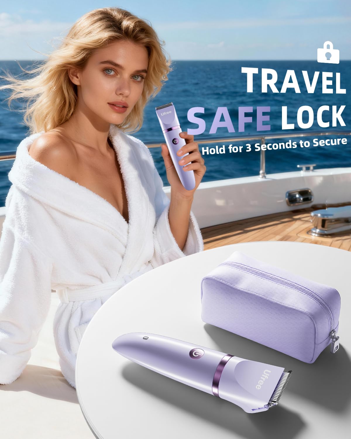 Ufree kit accessories displayed including guards brush and USB cable for convenience