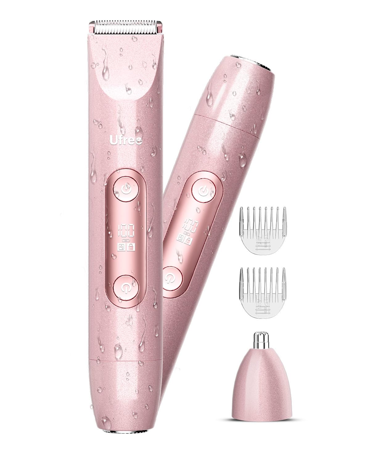 Ufree front view of the dual-head trimmer showing compact design and portability