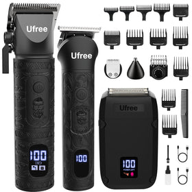 Ufree clippers front view showing blades and neat finish benefit precision cutting