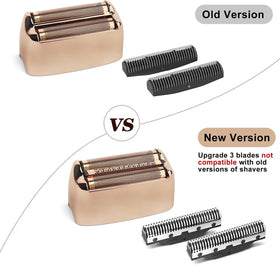 Ufree close-up of three-foil mesh detail highlighting smoother contact and improved hair capture