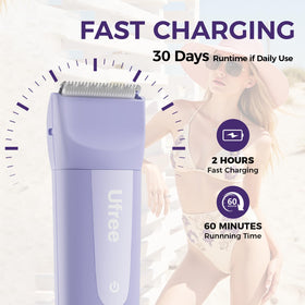 Ufree foil shaver used on leg delivering a close smooth finish