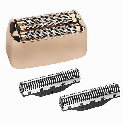 Ufree front view of foil and cutter kit showing included parts and clear benefit of quick replacement