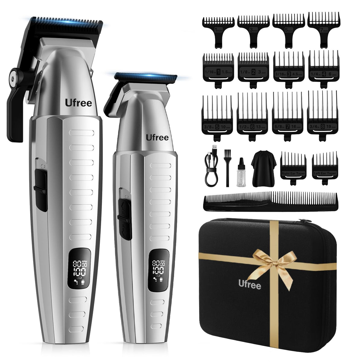 Ufree front packaging showing complete grooming kit and benefits