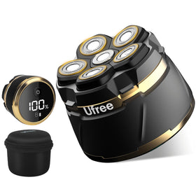 Ufree front view showing sleek shaver design and quick shave benefit