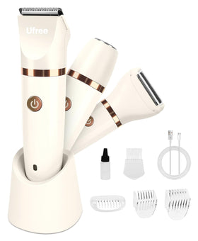 Ufree trimmer front view showing compact design and easy grip benefit