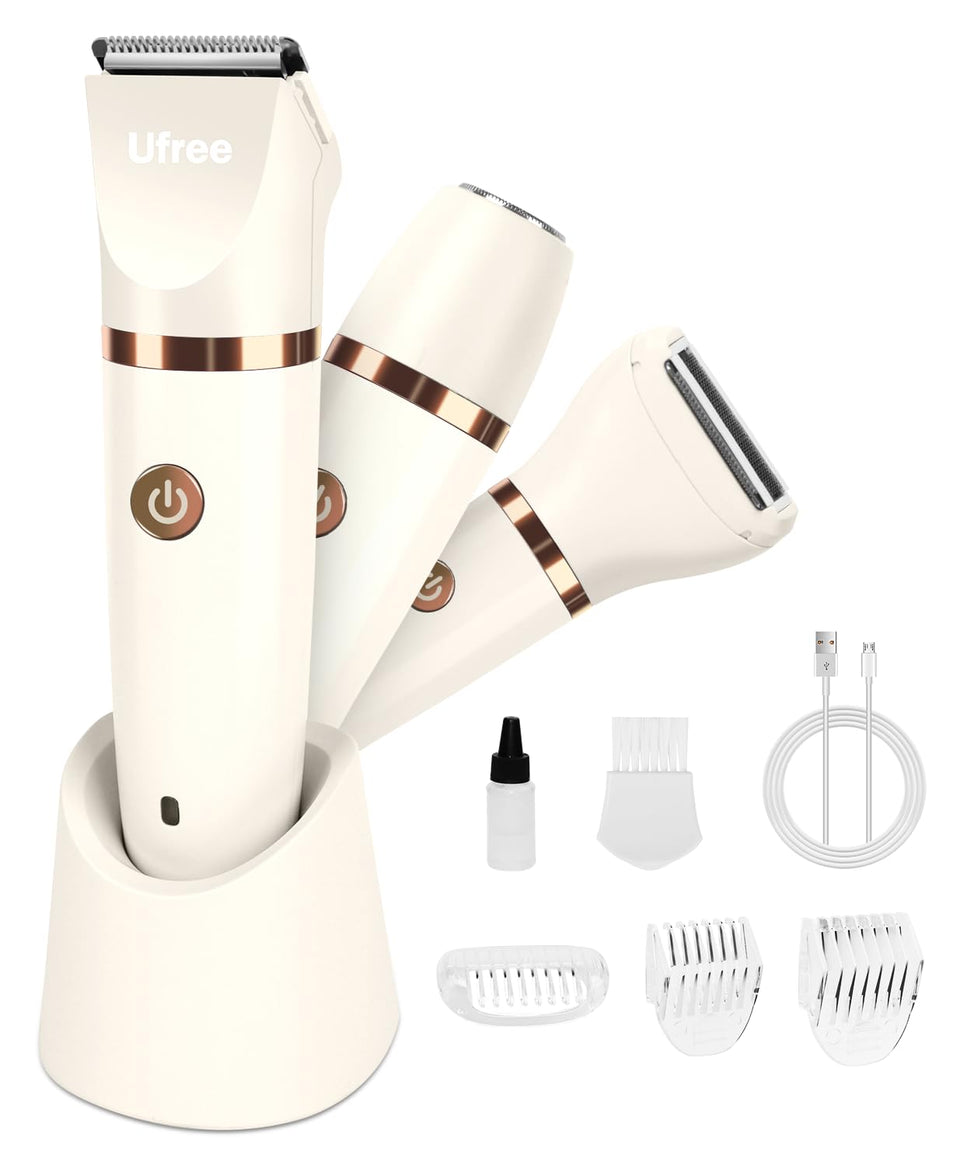Ufree trimmer front view showing compact design and easy grip benefit