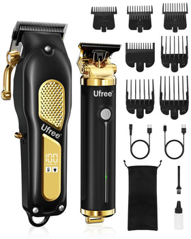Ufree full kit front view showing clipper trimmer and accessories, convenient all-in-one grooming