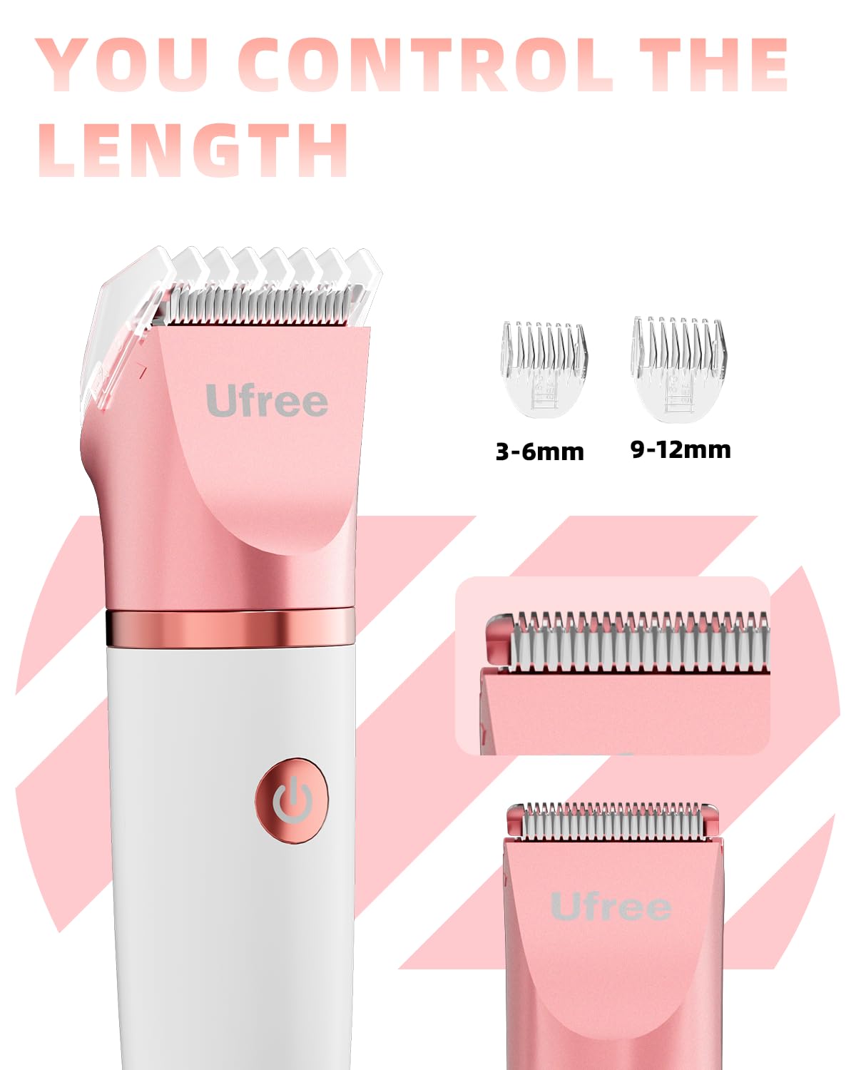 Ufree gold trimmer handheld in bathroom lifestyle scene showing elegant gift-ready design