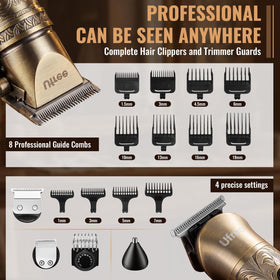 Ufree guide combs and accessories layout for versatile haircut lengths