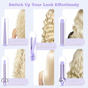 Ufree interchangeable barrels arranged to show sizes and clipping options for styling versatility