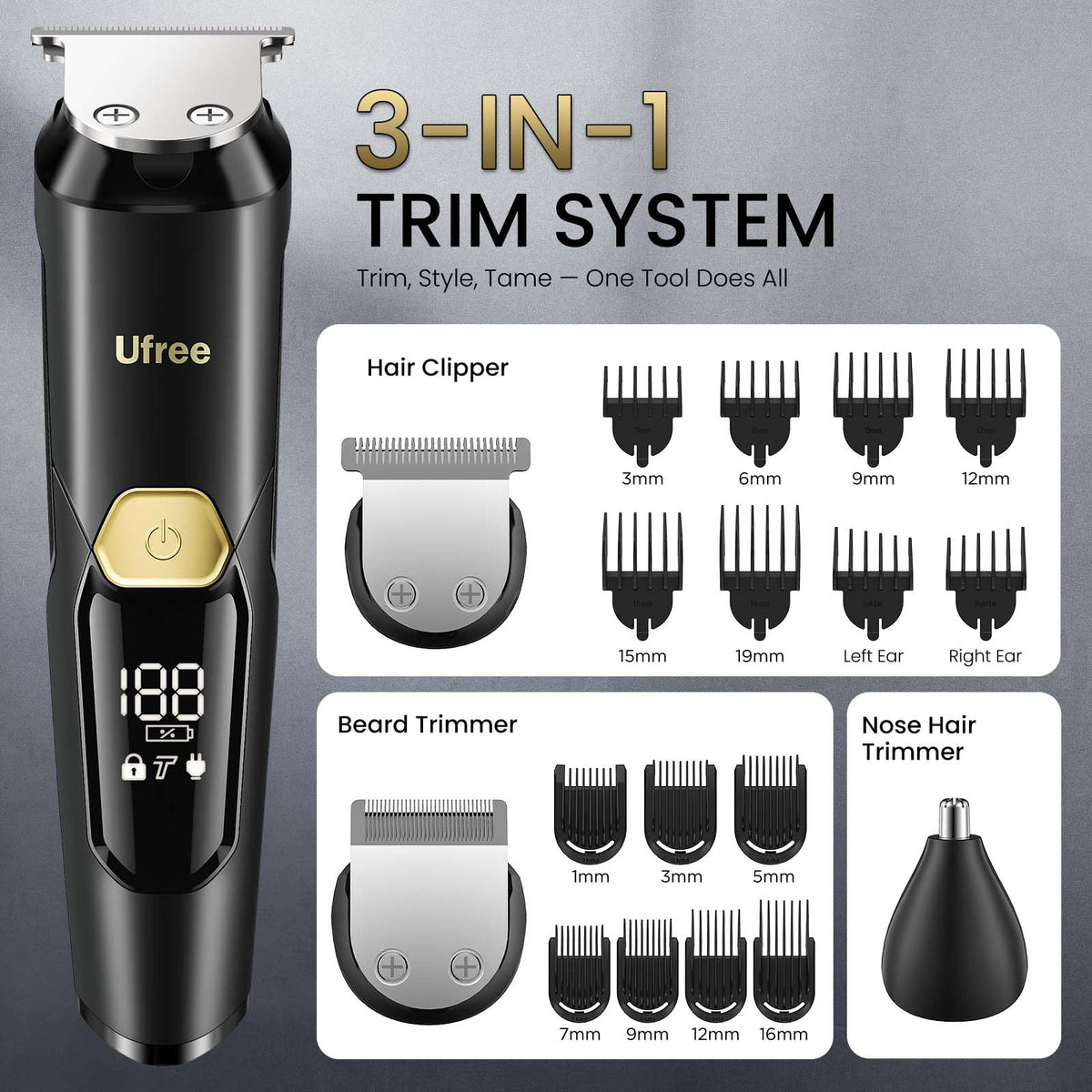 Ufree nose trimmer detail highlighting safe, precise nasal hair removal