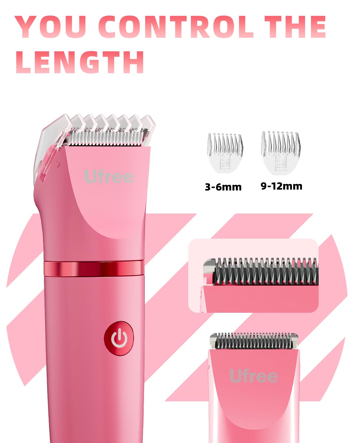 Ufree rose red trimmer on bathroom counter showing stylish design and readiness