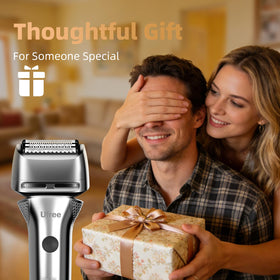 Ufree shaver rinsed under tap showcasing washable design for effortless cleaning and maintenance