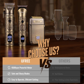 Ufree held in hand to show size and balanced ergonomic handling