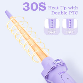 Ufree straightener plate close-up showing ceramic surface for smooth, frizz-reducing results