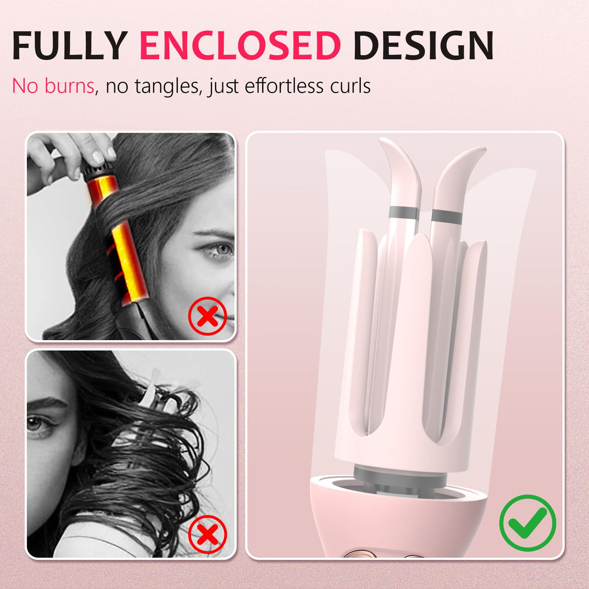 Ufree swivel cord and dual-voltage plug shown for travel convenience and flexibility