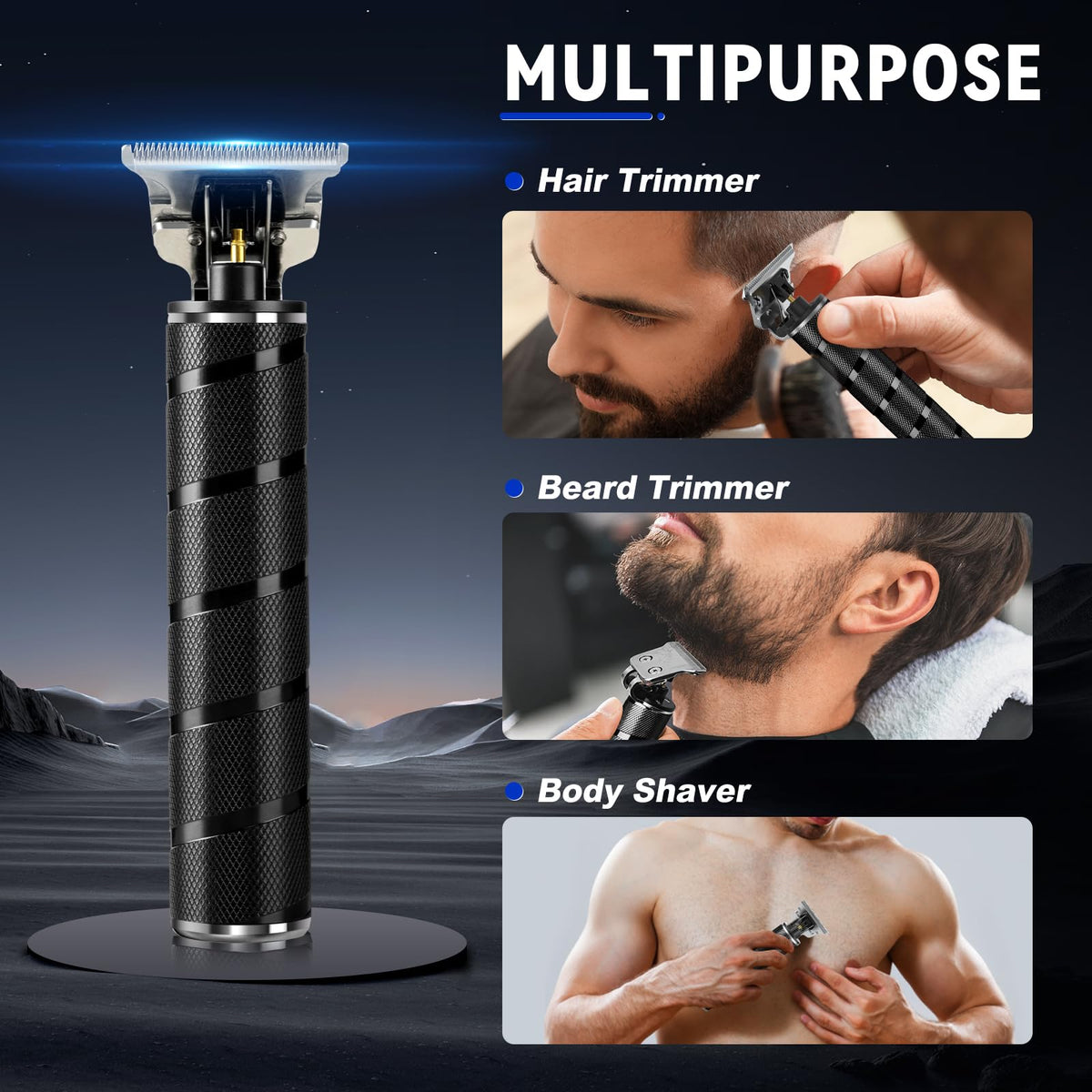 Ufree titanium-ceramic T-blade closeup highlighting precise, skin-friendly edge