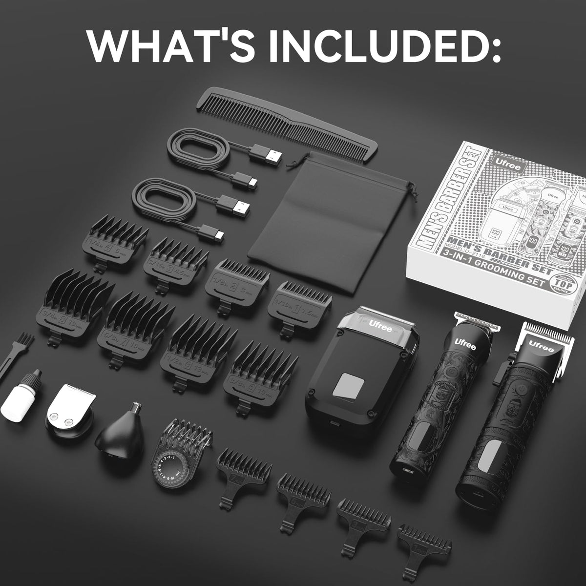 Ufree travel pouch and accessories organized for convenient portability