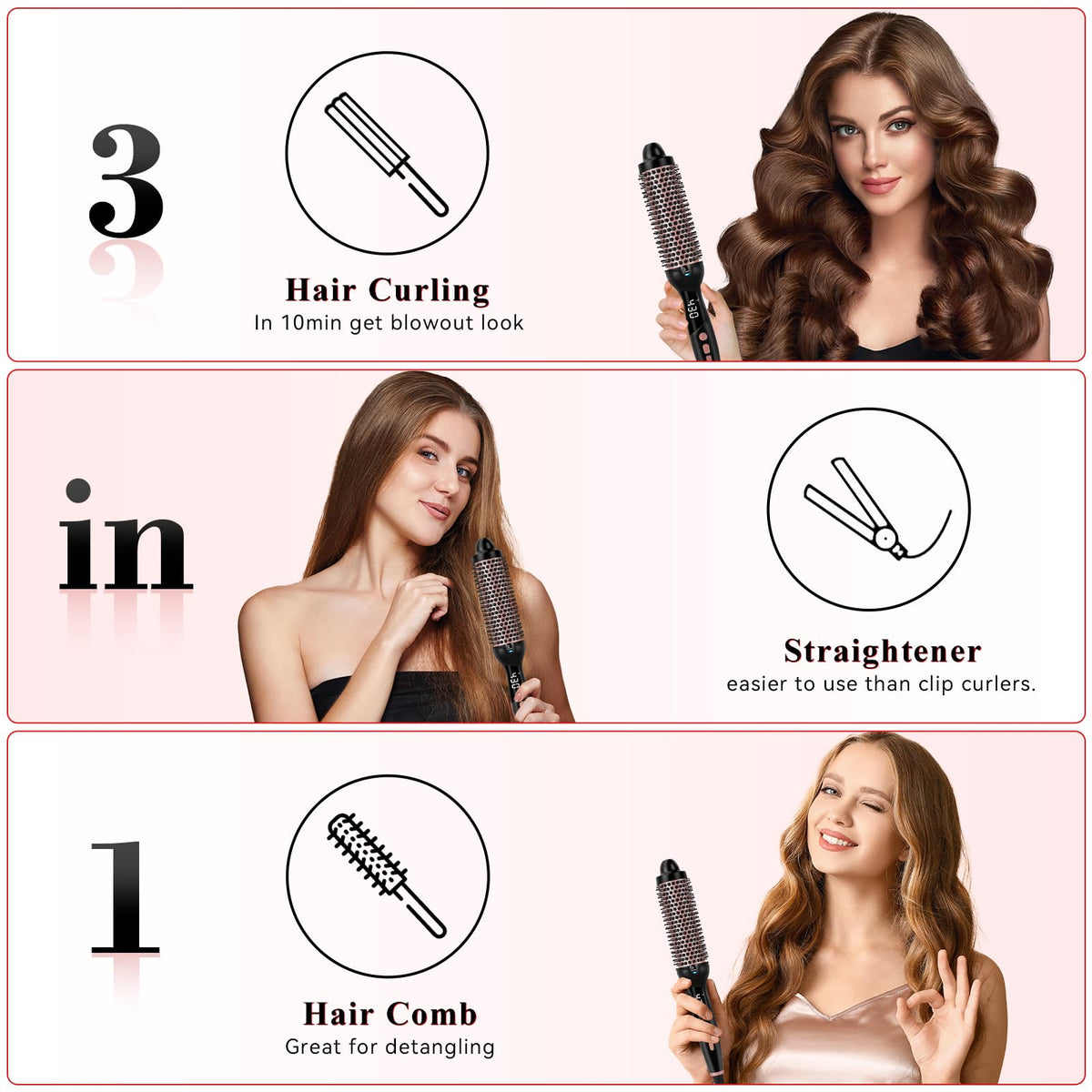 Ufree travel-ready brush with dual-voltage plug for worldwide convenience