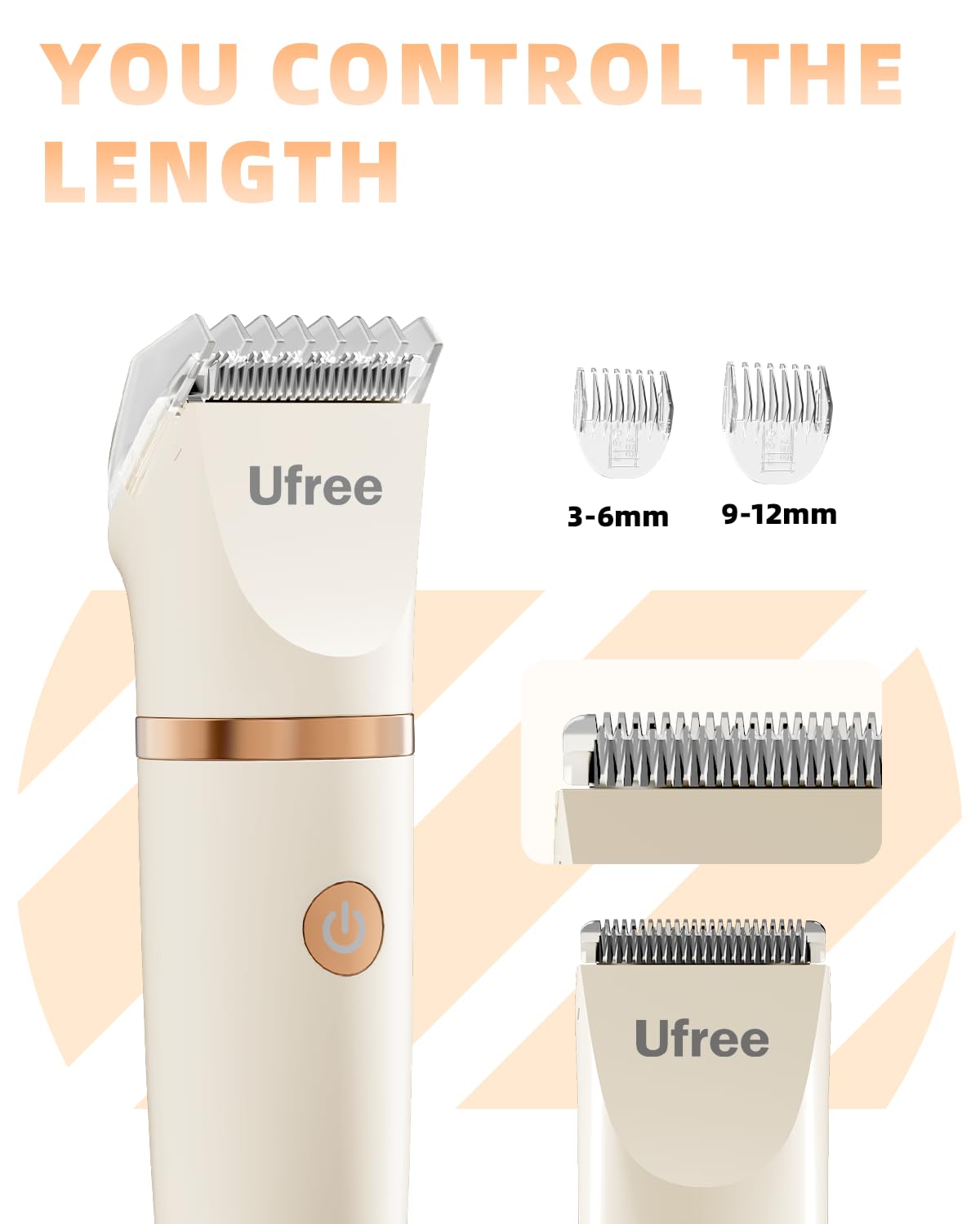 Ufree trimmer detail of grip showing ergonomic texture for steadiness