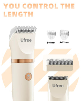Ufree trimmer detail of grip showing ergonomic texture for steadiness