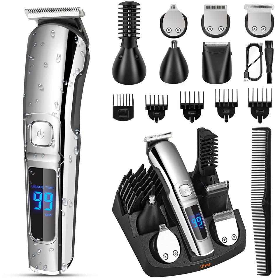 Ufree trimmer front view showing unit and primary blade, clear handling benefit
