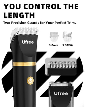 Ufree trimmer with adjustable guards installed for length control