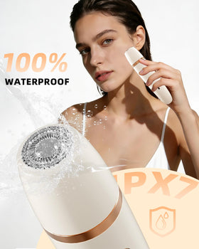 Ufree trimmer being used in shower demonstrating waterproof convenience