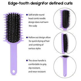 UHACLWS brush styling on natural curls to define and add volume