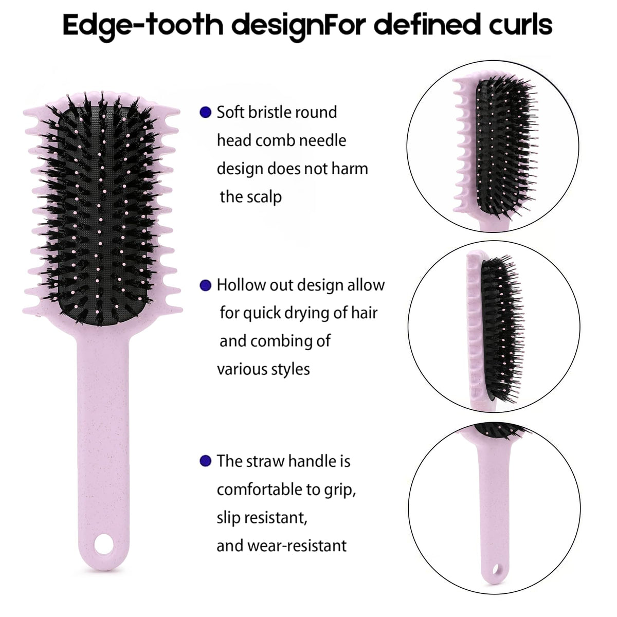UHACLWS brush staged with travel pouch for convenient on-the-go styling