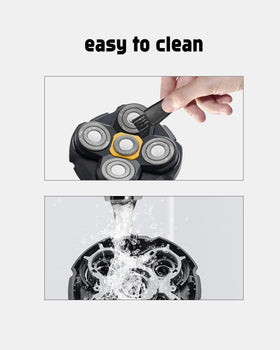 uijino replacement head rinsed under water showing waterproof, easy-to-clean design