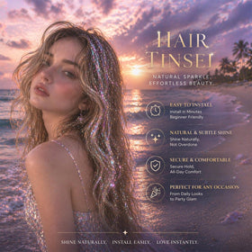 Uikreo strand closeup texture highlighting thin, heat-resistant tinsel for comfortable wear