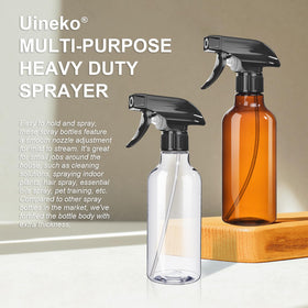 Uineko 10oz bottle in hand for size and scale, convenient refillable capacity