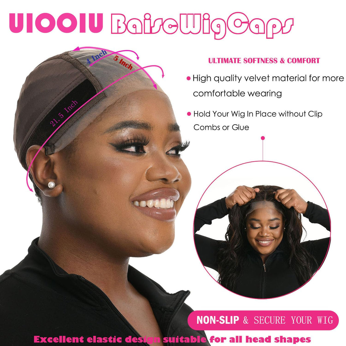 UIOOIU ear area detail demonstrating ergonomic cut for comfortable wear