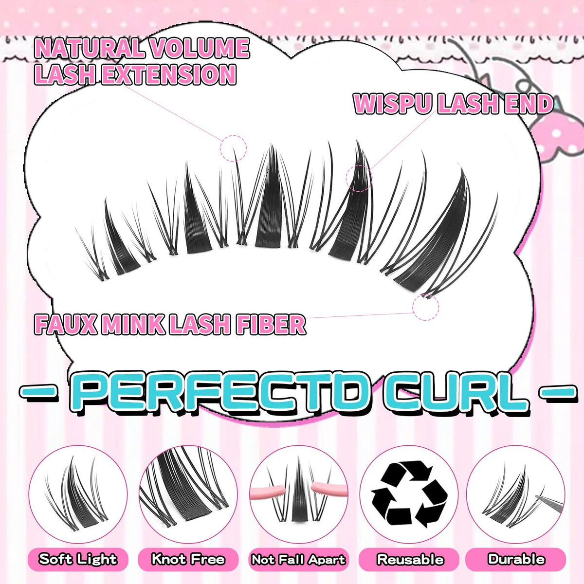 UIYPL trimmed cluster held on scissors, customizable length to fit eye shape