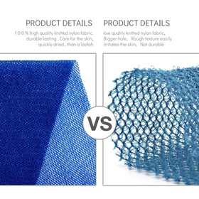 UJFQBH close-up of net weave texture for effective exfoliation and lather