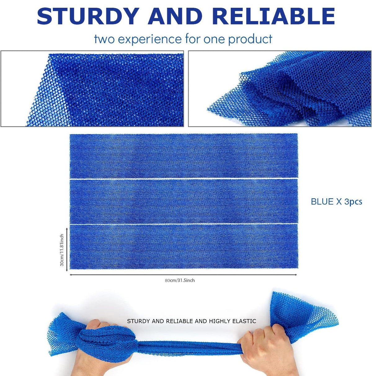 UJFQBH full-length sponge stretched to show reach and back-access benefit