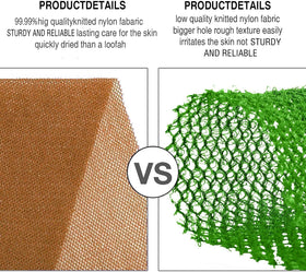 UJFQBH close-up net texture highlighting rough weave and exfoliation benefit for smoother skin