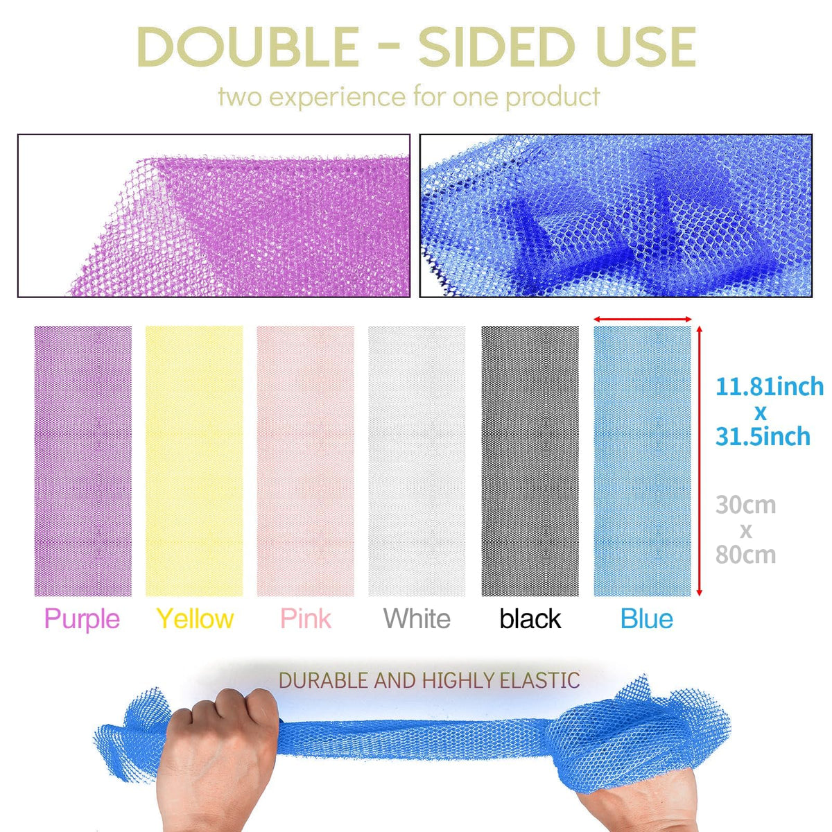 UJFQBH stretched length demonstrating back-scrubbing reach benefit