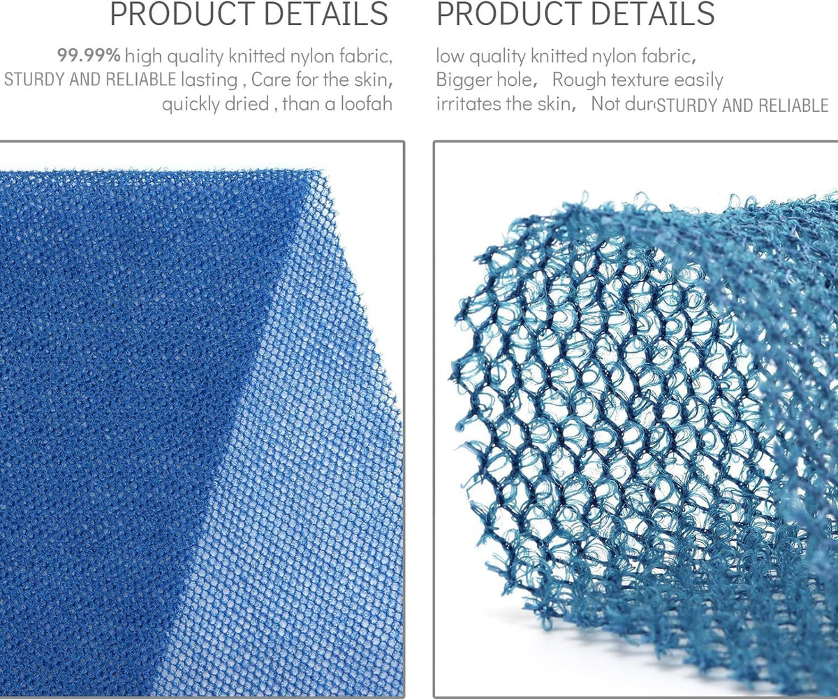 UJFQBH close-up of net texture highlighting exfoliating weave and durability