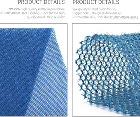 UJFQBH close-up of net texture highlighting exfoliating weave and durability