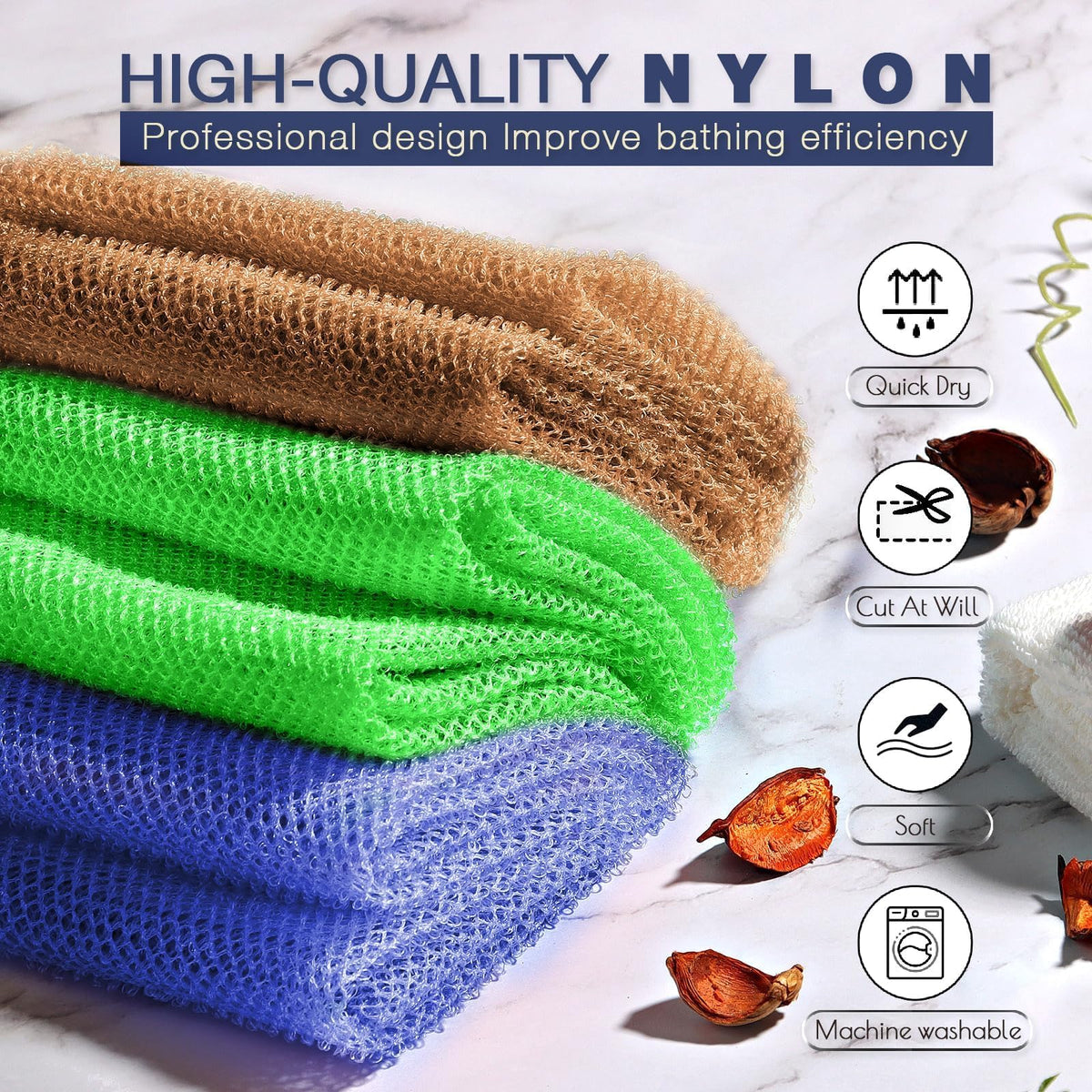 UJFQBH three-color set arranged to display included brown blue and green benefit