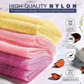 UJFQBH three nets hanging in shower showing fast-dry benefit
