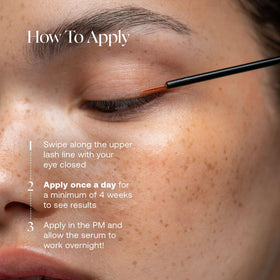 UKLASH being applied to the upper lashline demonstrating simple nightly routine