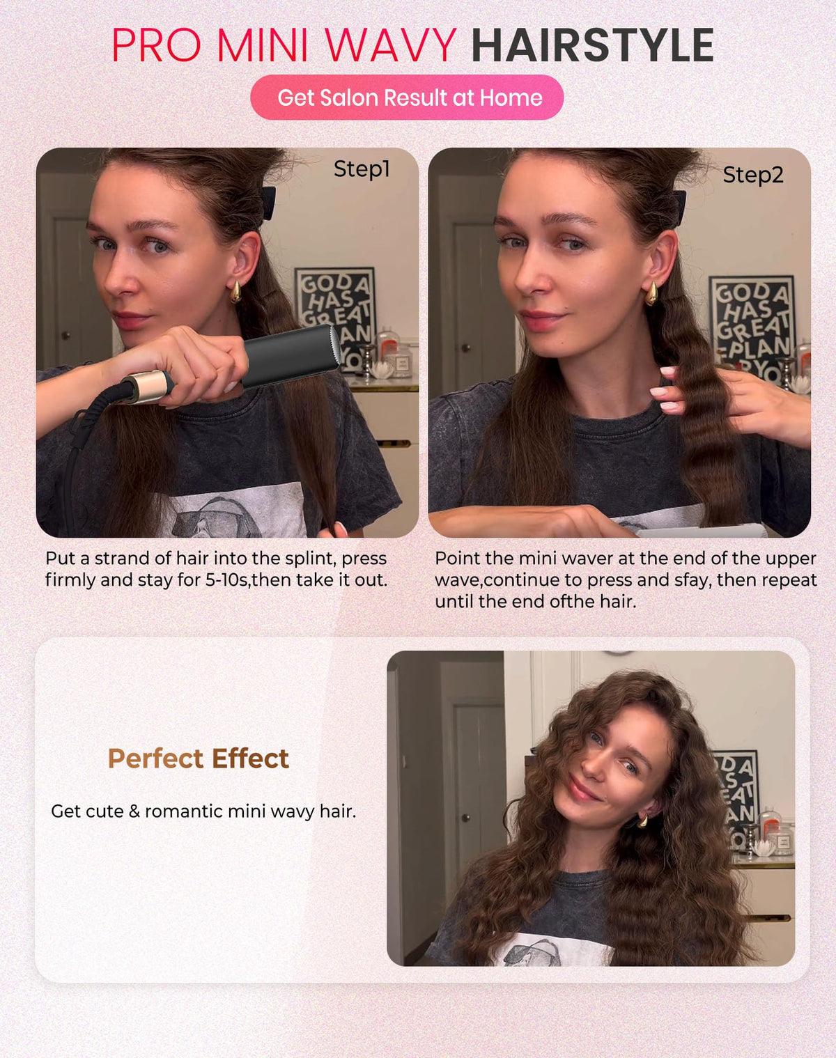 UKLISS mini waver side profile displaying ergonomic handle and sleek finish